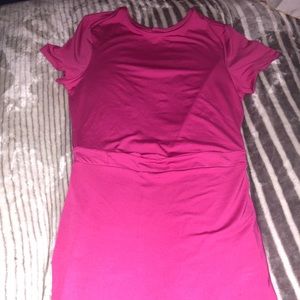 Hot pink mini dress